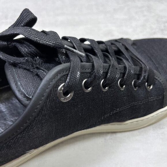 Lanvin Canvas Lace Up Sneakers - Men's Size UK 7 / US 8 - Black - Picture 14 of 14